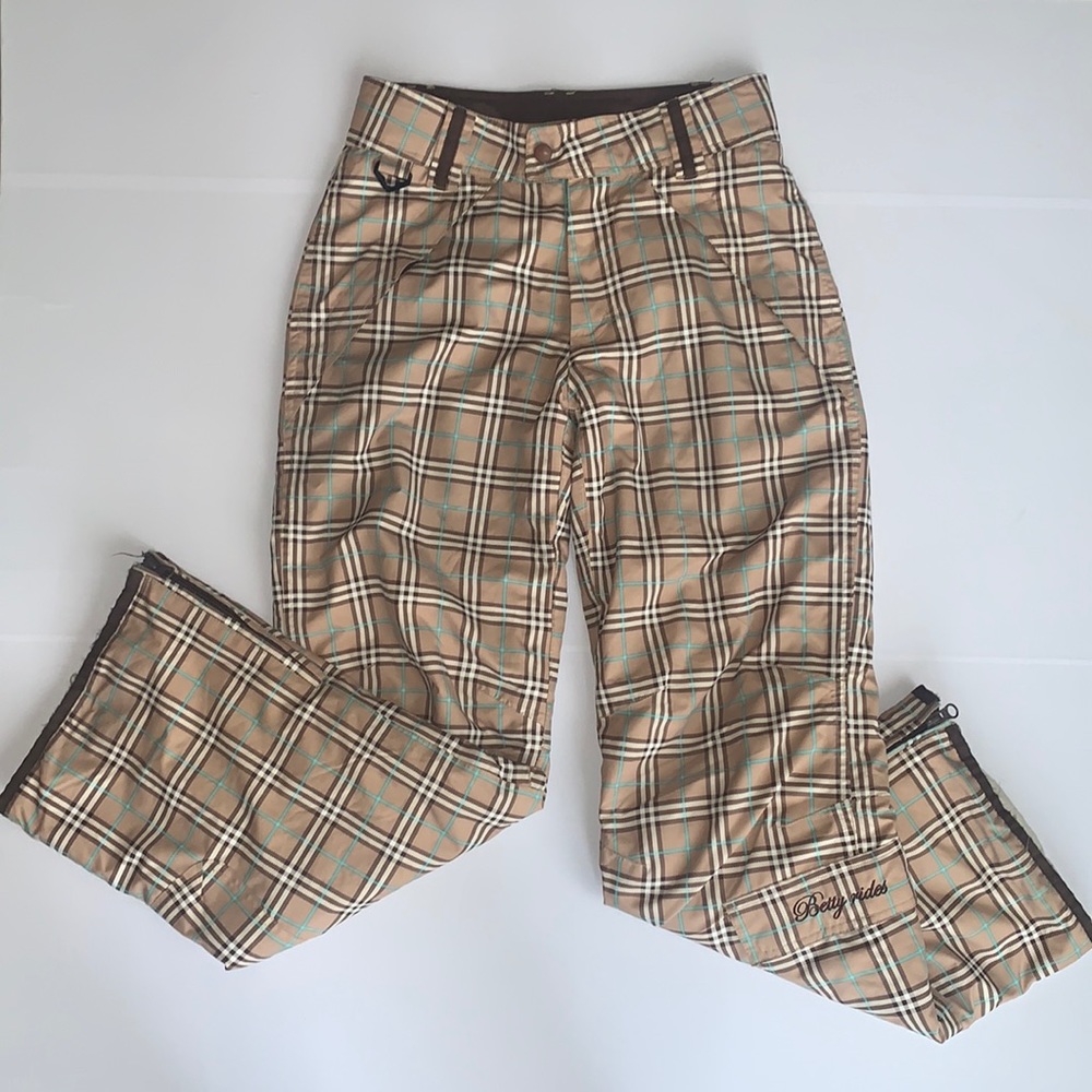 Betty Rides Plaid Snowboarding Pants Size XS